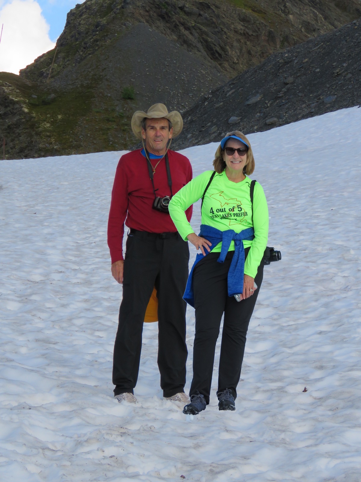 Tom and Mary on Aylesca Glacier